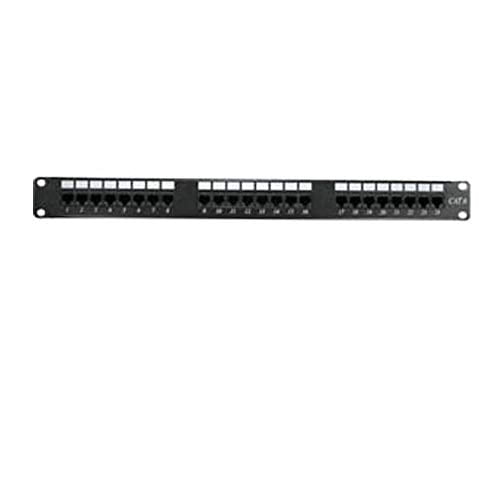 SF Cable 24-Port Cat6 110 Type Patch Panel 1U Rackmount or Wallmount, 19 Inch, Support T568A & B Wiring, 22~26AWG Wire Diameter
