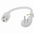thumbnail image 1 of SF Cable 3ft Ultra Low Profile Angle NEMA 5-15P to NEMA 5-15R Power Cord - White, 1 of 5