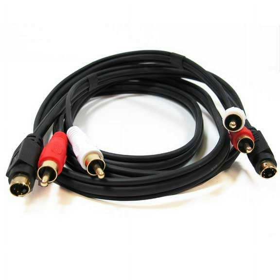 SF Cable 75 feet S-Video with 2 RCA Cable Gold Plated
