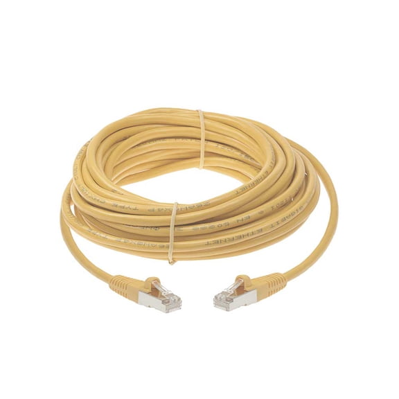 SF Cable Cat5e Shielded (STP) Ethernet Cable, 100 feet - Yellow