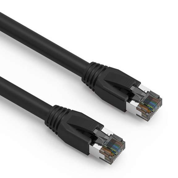SF Cable Cat8 Shielded (S/FTP) Ethernet Cable, 5 feet - Black