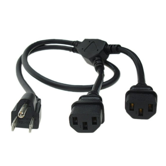 SF Cable NEMA 5-15P to C13 X 2 Power Cord Splitter, 10 feet - 18 AWG