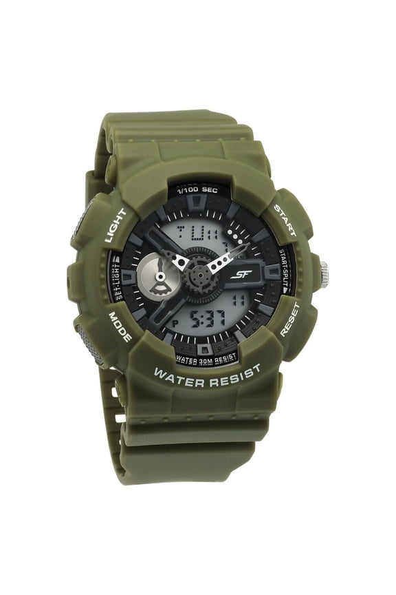 SF Dreamer Series Quartz Digital Analog Digital Black Plastic Strap for Men-77132PP08W