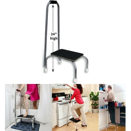 SF Inc. Non-Slip Foot Stool, Metal White