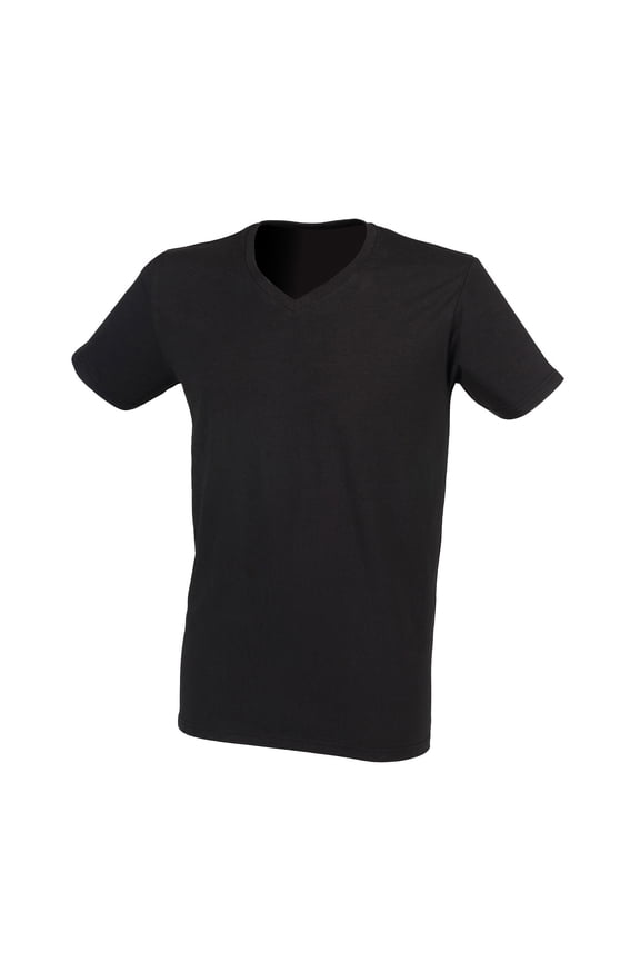 Mens Stretch V Neck T-Shirt