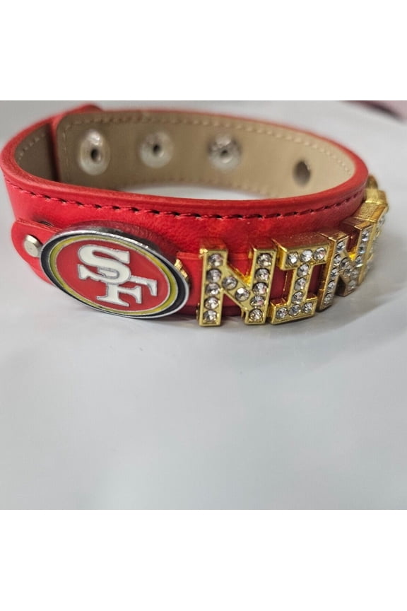 SF Rhinestone Bracelet / Bling Gift / NFL Bracelet/Football Mom