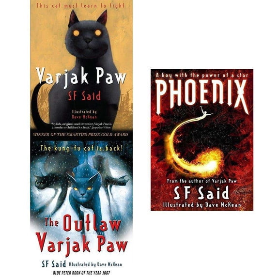 SF Said Collection 3 Books Set (Varjak Paw, Phoenix, The Outlaw Varjak Paw)