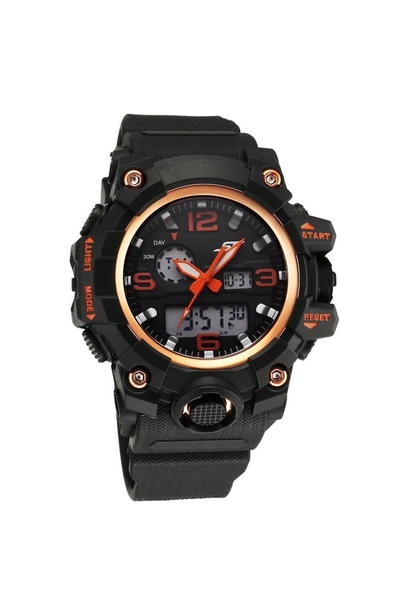 SF Sparq Ana Digi Black Dial Polyurethane Strap Watch for Men-77129PP04W