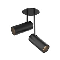 SF15702-BK-Kuzco Lighting-Downey - 11W LED Semi-Flush Mount-6.25 Inches Tall and 2.38 Inches Wide-Black Finish