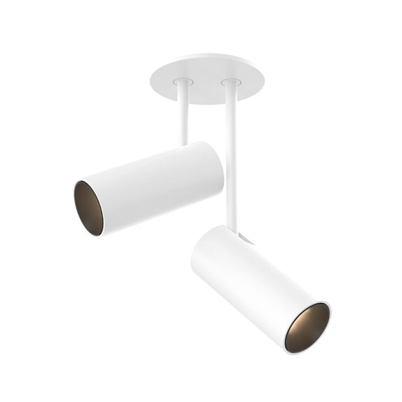 SF15702-WH-Kuzco Lighting-Downey - 11W LED Semi-Flush Mount-6.25 Inches Tall and 2.38 Inches Wide-White Finish