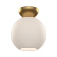 thumbnail image 1 of SF59708-BG/OP-Kuzco Lighting-Arcadia - 1 Light Semi-Flush Mount-9 Inches Tall and 7.88 Inches Wide-Brushed Gold Finish-Opal Glass Color, 1 of 1
