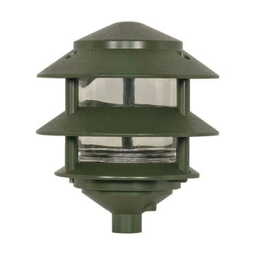 SF77/323-Nuvo Lighting-One Light Outdoor 2-Tier Path Light with Small Hood
