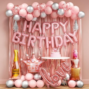 SFBOSF pink birthday Party Decoration Kits