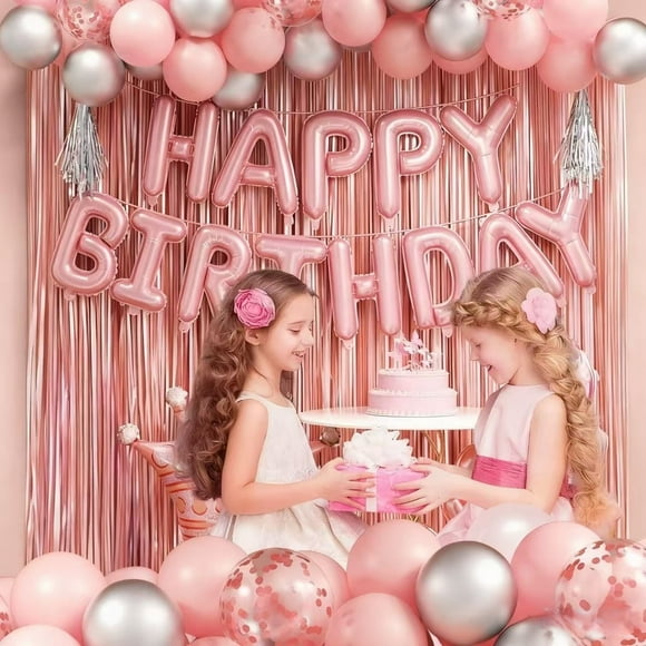 SFBOSF pink birthday Party Decoration Kits