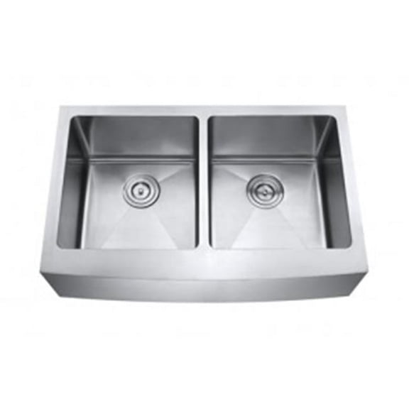 SFC AP3522D Apron Double Bowl Kitchen Sink- 35.375 x 22 x 10 in.