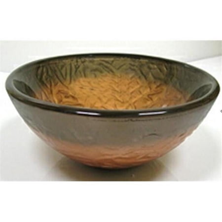SFC Center P-6318 Luminous Brown Glass Vessel Kitchen Sink