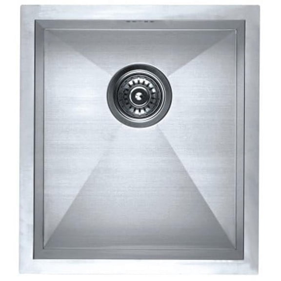SFC F4045 Zero Radius Undermount Single Bowl Kitchen Sink, 15.75 x 17.75 x 7.875 in.