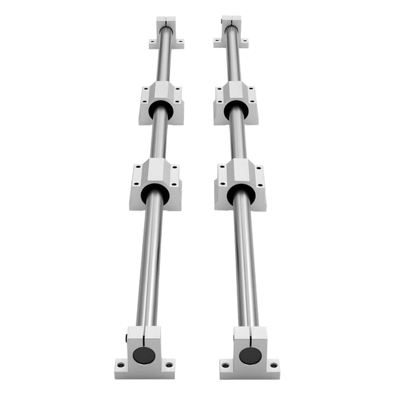 SFC25 Linear Rail Kit 2Pcs 1000mm 39.4 Inch Guide Rails 4Pcs Bearing Slide Blocks for DIY Engraving Lathe Milling Machine Slides Training Rocker Plate