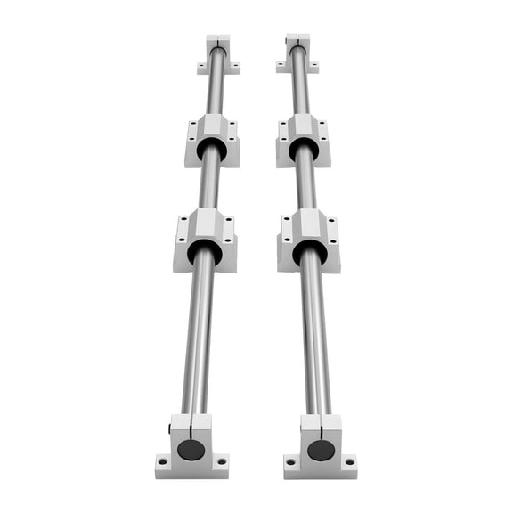 SFC25 Linear Rail Kit - 2Pcs 1000mm (39.4") Rails & 4 Slide Blocks - for CNC, Engraving, Milling Machines, DIY Projects