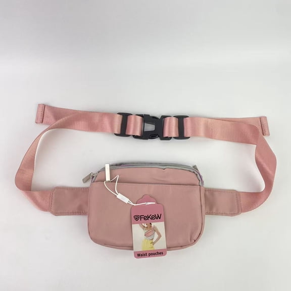 SFEKEW Waist pouches,Fashion Fanny Bag-Waist Pack With Adjustable Belt Bag-Unisex Crossbody Pack For Travel Running Hiking-Pink