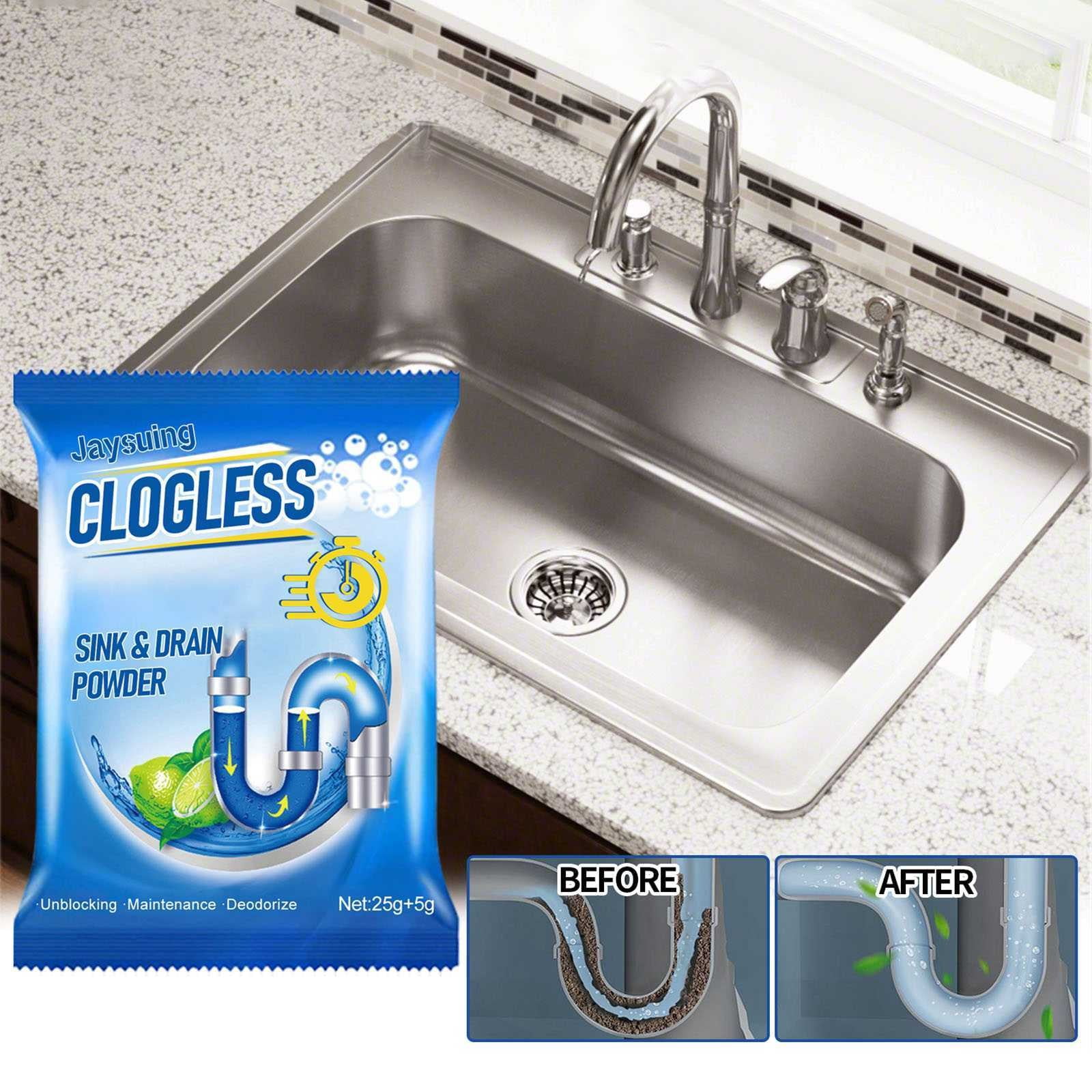 SFHJHASH Cleaning agent Pipe Blockage Removal Powder Sewer Toilet Kitchen Blockage Dredging