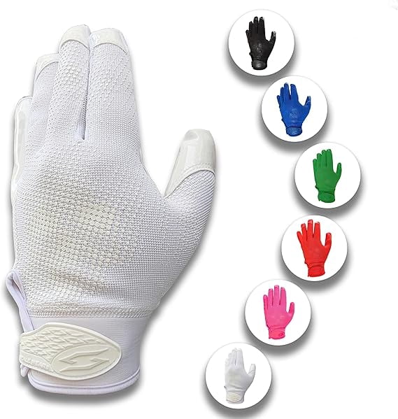 SFIA Football Receiver Gloves One Color - PRO Skull Stealth Grip Silicone Palms Adult Men Youth Sticky Boost Sports Game Battle