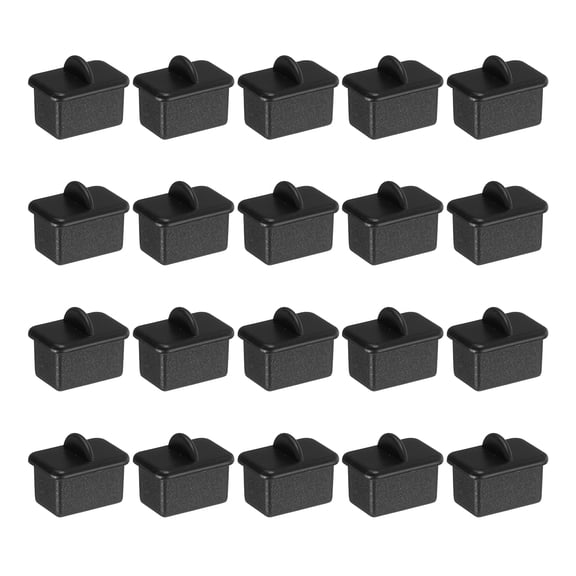 SFP Dust Covers Caps, Black Silicone Fiber Optic Dust Caps Network Switch Port Protectors for Switches, Routers, Network Cards, Media Converters, Pack of 20