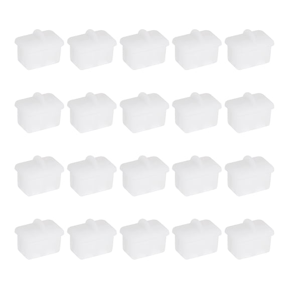 SFP Dust Covers Caps, Clear Silicone Fiber Optic Dust Caps Network Switch Port Protectors for Switches, Routers, Network Cards, Media Converters, Pack of 20