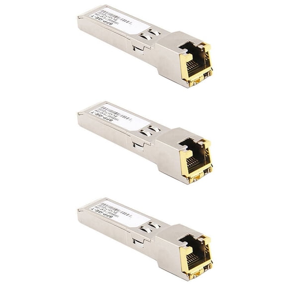 SFP Module RJ45 Switch Gbic 10/100/1000 Connector SFP Copper RJ45 SFP Module Gigabit Ethernet Port 3Pcs