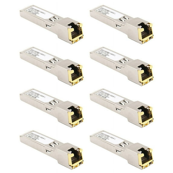 SFP Module RJ45 Switch Gbic 10/100/1000 Connector SFP Copper RJ45 SFP Module Gigabit Ethernet Port 8Pcs