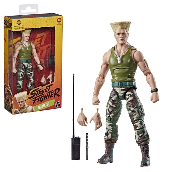 Street Fighter Guile Figure 6-Inch Collectible, Ages 8+