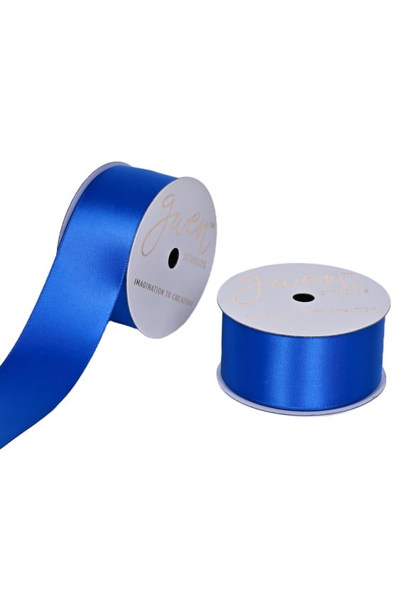 1.5 Inch Blue Satin Ribbon, 4 Yards for Crafts & Gift Wrapping