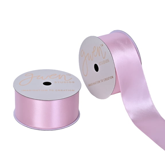Gwen Studios Light Pink Satin Ribbon, 1.5 Inch by 4 Yards