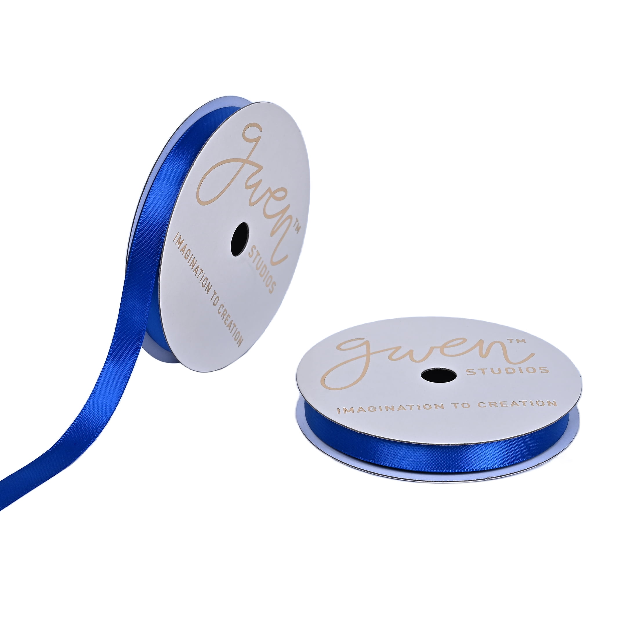 Gwen Studios Blue Satin Ribbon 3/8" 6 Yards Elegant Crafting
