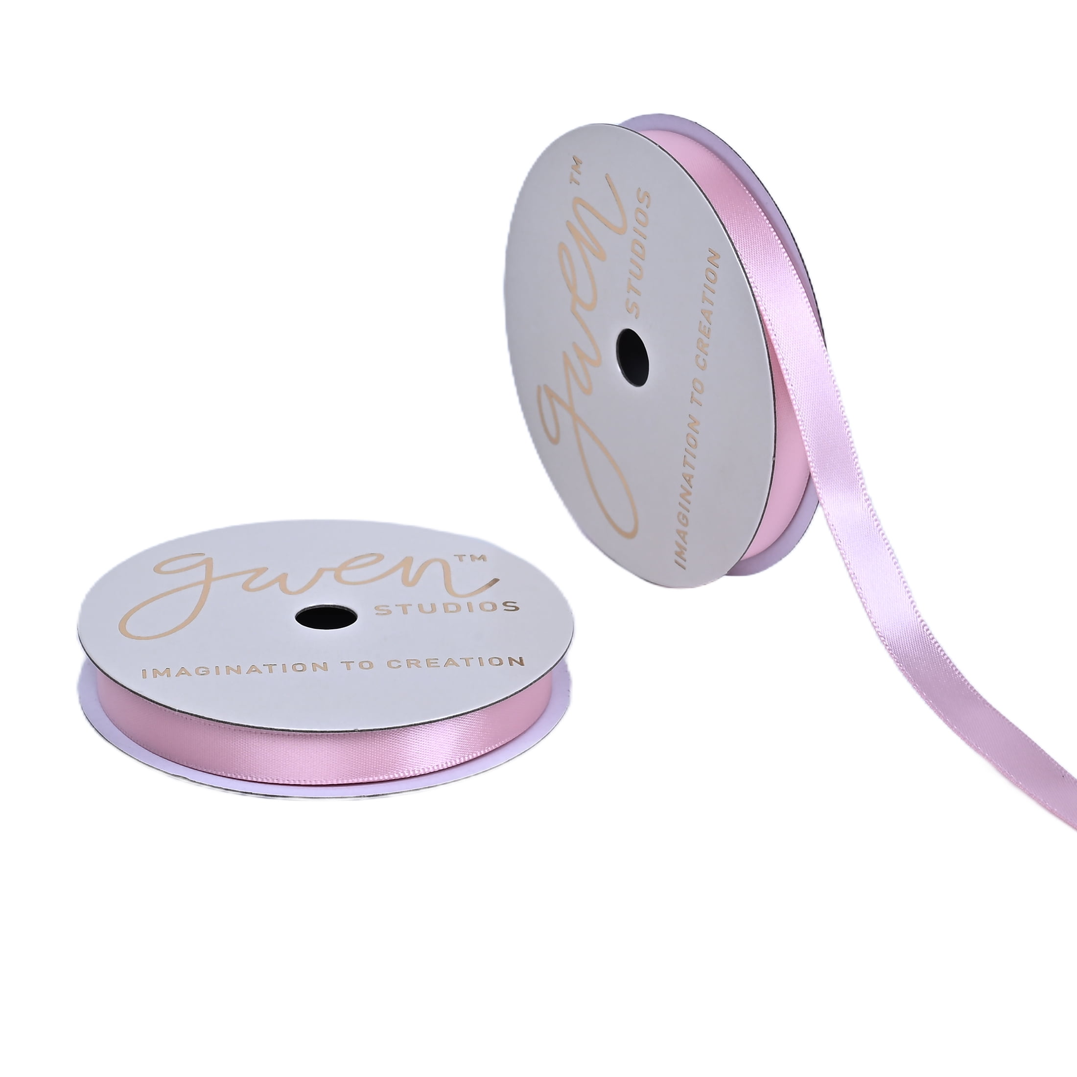 Gwen Studios Light Pink 3/8" Satin Ribbon, 6 Yards