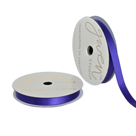 Gwen Studios 3/8" Purple Satin Ribbon, 7 Yards