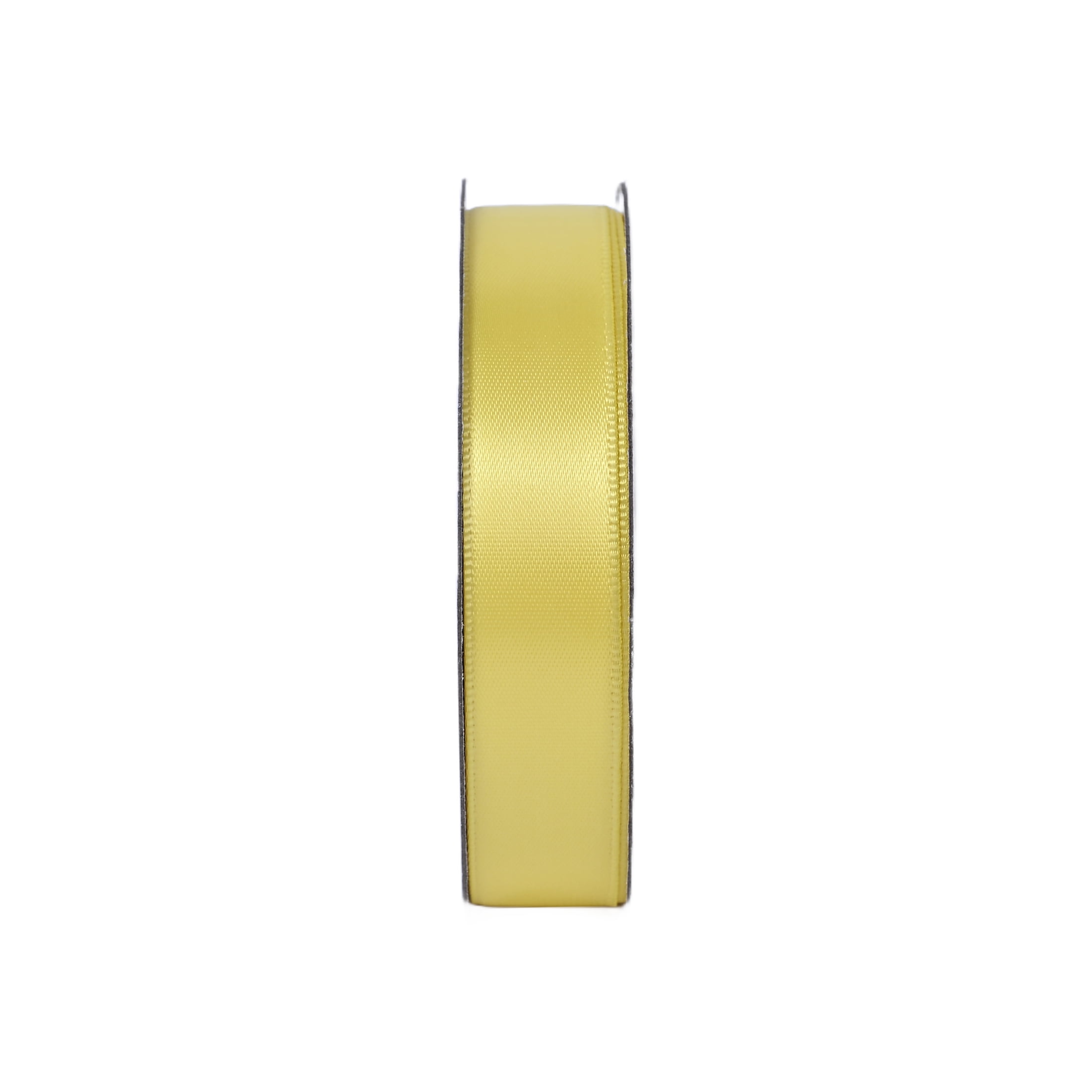 Gwen Studios 5/8 Inch Bright Yellow Satin Ribbon, 6 Yards for Crafting