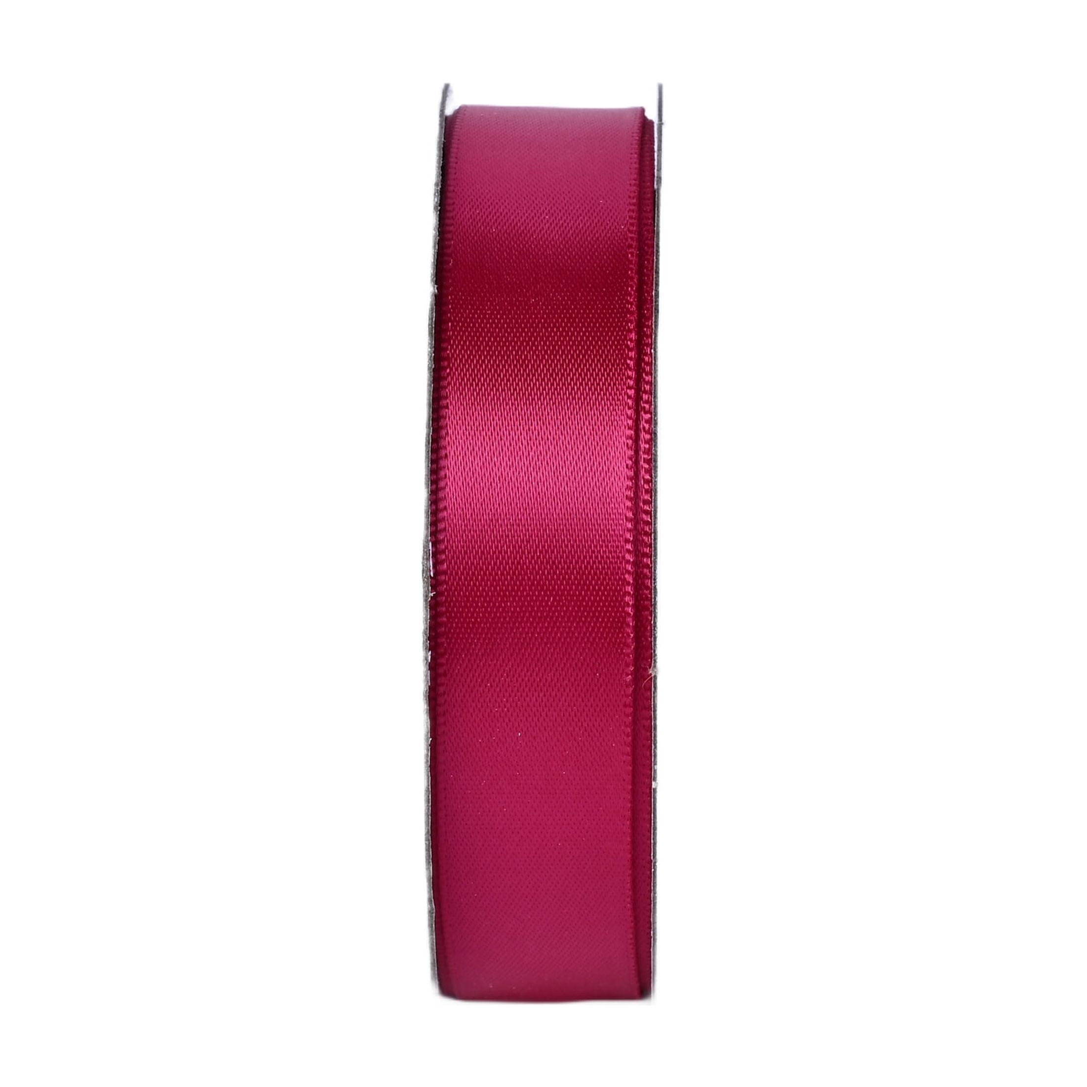 Gwen Studios 5/8" Satin Ribbon in Raspberry, 6 Yards