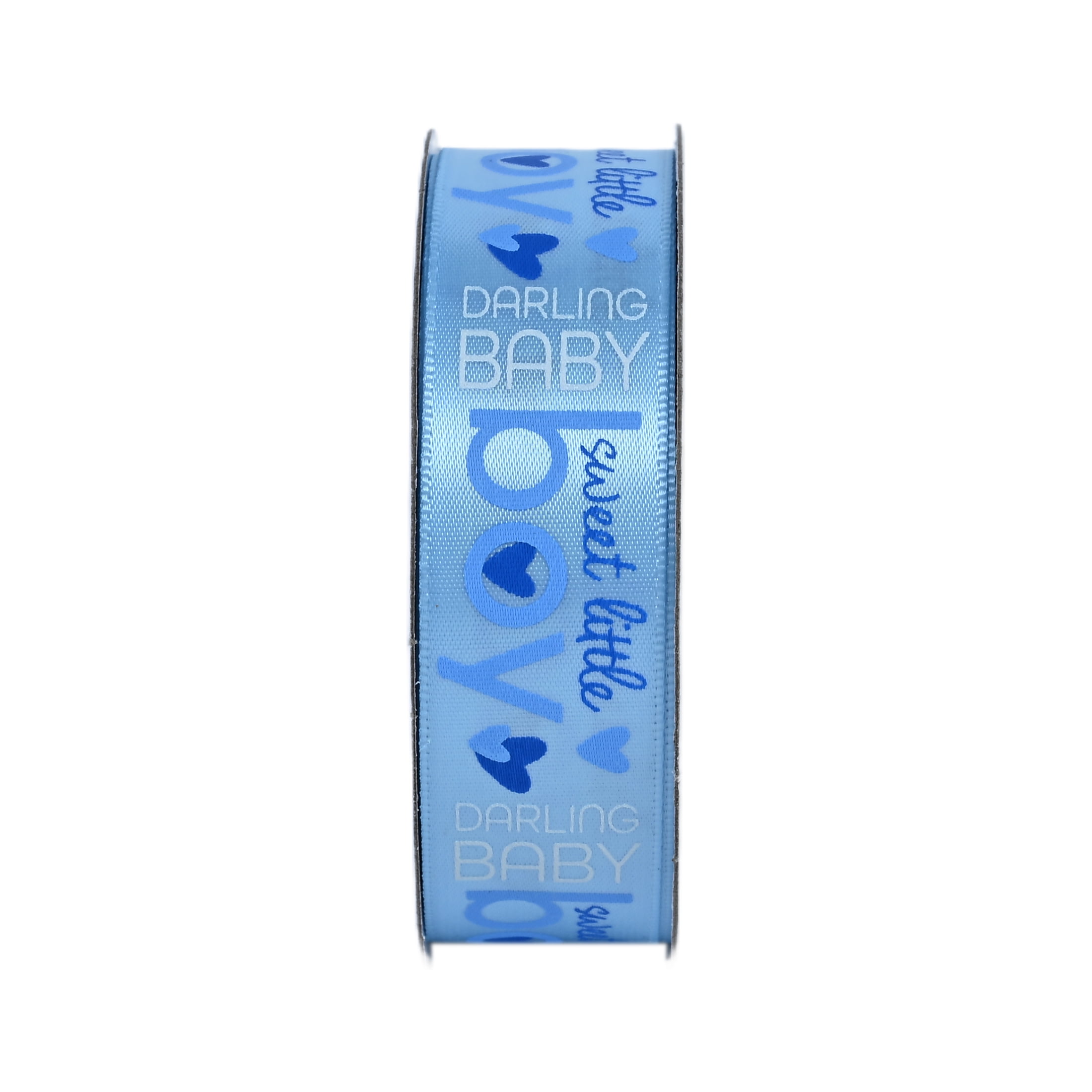 Gwen Studios 7/8" Sweet Little Boy Blue Satin Ribbon, 3 Yards