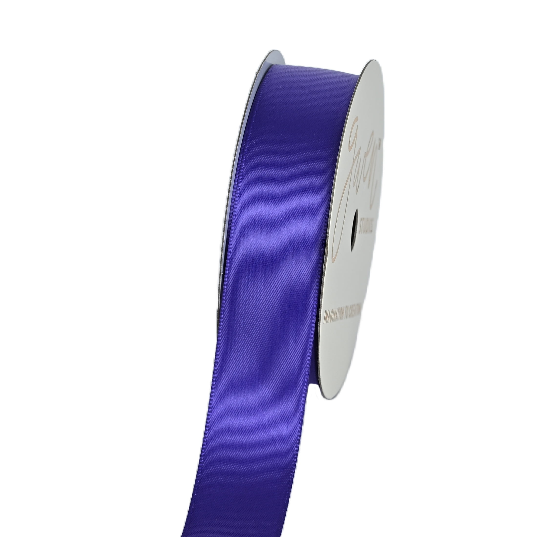 Gwen Studios 7/8" Purple Satin Ribbon, 7 yards