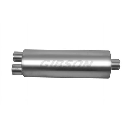 SFT Superflow Dual/Center Round Muffler, Stainless
