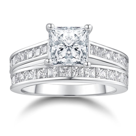 SFTING 1.2ct Engagement Rings for Women Bridal Set Cubic Zirconia Wedding Rings Band Set Size 7