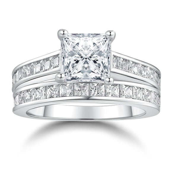 SFTING 1.2ct Engagement Rings for Women Bridal Set Cubic Zirconia Wedding Rings Band Set Size 7