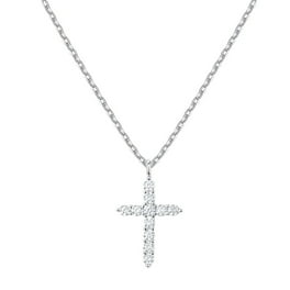 TINGN Sterling Silver Cross Necklace for Men, Jesus Cross Necklace