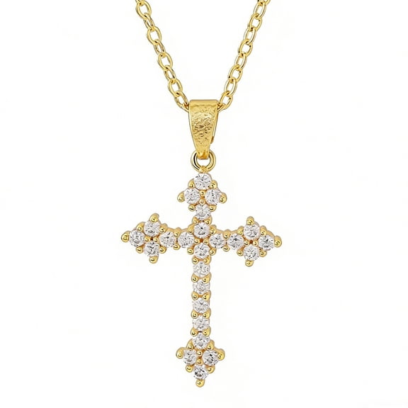 SFTING Cross Necklace for Women 18K Gold Plated Pendant Necklace for Women Faith Trendy Jewelry Gift