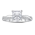 thumbnail image 1 of SFTING Engagement Rings for Woman 925 Sterling Silver Wedding Woman Rings 5A CZ Princess Cut Size 6, 1 of 8