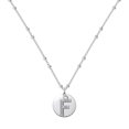 thumbnail image 1 of SFTING "F" Letters Pendants Initial Dainty Necklaces Zirconia for Women, 930 Sterling Silver Bead Adjustable Chain, Gift for Her, Mother, Daughter, Wife, 1 of 7