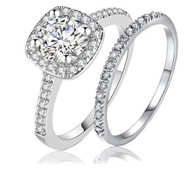 0.50 Carat 10k Yellow Gold Swirl Engagement Ring - 3 Stone Round Diamond Bridal Ring, Size 6