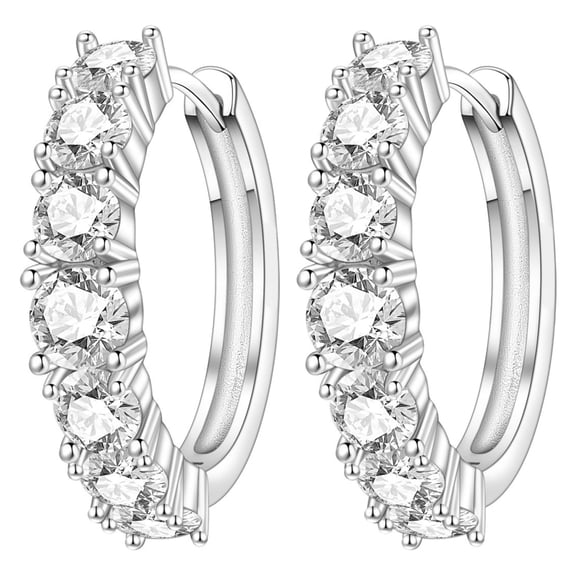SFTING Hoop Earrings for Women Small Huggie Hoops 925 Sterling Silver 5A CZ Hypoallergenic Earrings Jewelry Anniversary Gift for Her