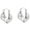 thumbnail image 1 of SFTING Hoop Earrings for Women Twisted Brushed Matte Chunky Huggie Silver Plated Jewelry Anniversary Gift for Her, 1 of 7